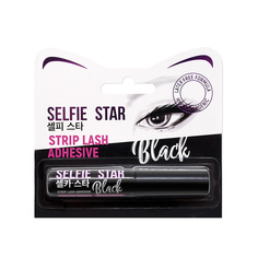 Клей для накладных ресниц с кисточкой, Черный, Strip Lash Adhesive Black Selfie Star