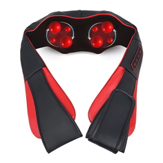 Роликовый массажер для тела c ИК-прогревом Soft Roller (черно-красный) Fitstudio