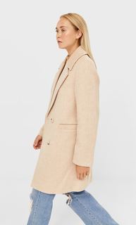 Stradivarius Базовое Пальто Цвет Небеленого Полотна M