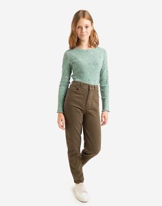 Коричневые утеплённые брюки New mom для девочки Gloria Jeans Gloria Jeans