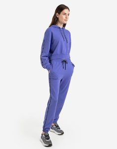 Фиолетовые спортивные брюки Baggy с надписями Gloria Jeans