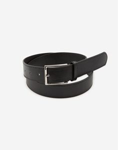 Чёрный ремень из экокожи мужской Gloria Jeans