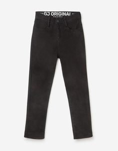 Чёрные утеплённые брюки Slim для мальчика Gloria Jeans