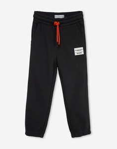Тёмно-серые спортивные Jogger брюки с нашивкой для мальчика Gloria Jeans