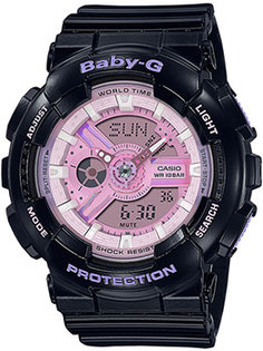 Японские наручные женские часы Casio BA-110PL-1AER. Коллекция Baby-G