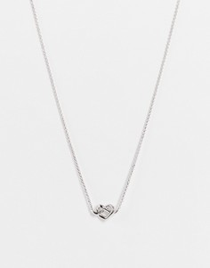 Серебристое ожерелье с маленькой подвеской "Loves Me Knot" Kate Spade-Серебряный