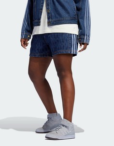 Джинсовые шорты с монограммой в тон adidas Originals x IVY PARK-Голубой