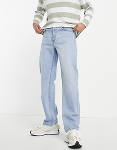 Голубые джинсы прямого кроя в винтажном стиле ASOS DESIGN-Голубой