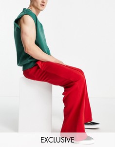 Красные джоггеры с широкими штанинами Reclaimed Vintage Inspired-Красный