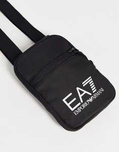 Черная маленькая спортивная сумка с логотипом Armani EA7 Train Core-Черный цвет
