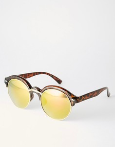 Солнцезащитные очки в черепаховой оправе с желтыми стеклами 7X-Коричневый Svnx