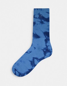 Синие носки с окрашенным дизайном Carhartt WIP-Голубой