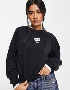 Черный свитшот с круглым вырезом и логотипом Levis-Черный цвет