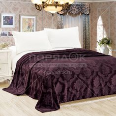 Плед 1.5-сп, 150х200 см, велсофт, 100%пэ, Cleo, Парма, бордовый, 150/082-OP