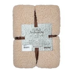 Плед 1.5-сп, 150х200 см, 100%пэ, Texrepublic, беж, 1520 15-1218