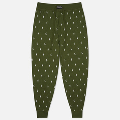 Мужские брюки Polo Ralph Lauren Jogger Sleep Bottom All Over Polo Pony, цвет оливковый