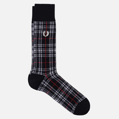 Носки Fred Perry Menzies Tartan, цвет чёрный, размер 39-42 EU