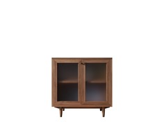 Шкаф-витрина smart (etg-home) коричневый 80x80x45 см.