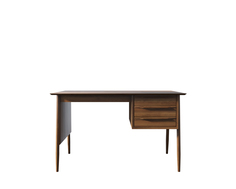 Рабочий письменный стол bruni (etg-home) коричневый 126x75x60 см.