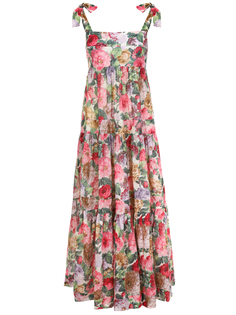 Сарафан хлопковый с принтом Zimmermann