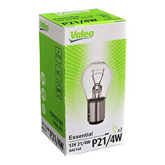 Лампа автомобильная галогенная VALEO 32105, P21/4W, 12В, 2шт