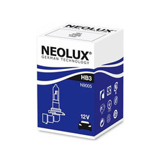 Лампа автомобильная галогенная NEOLUX N9005, HB3, 12В, 60Вт, 3200К, 1шт