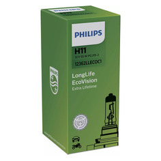 Лампа автомобильная галогенная Philips 12362LLECOC1, H11, 12В, 55Вт, 1шт