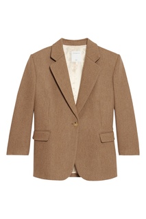 Коричневый жакет из шерсти Sandro