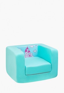 Игрушка мягкая Paremo Раскладное бескаркасное (мягкое) детское кресло серии "Дрими", цвет Аквамарин +Роуз