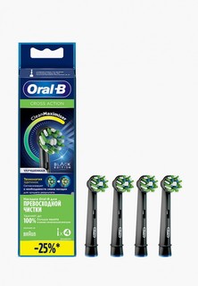 Комплект насадок для зубной щетки Oral B EB50BRB CrossAction Black 4 шт.