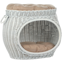 Домик для животного Rattan grand pet с лежанкой 50х40х45 см белый