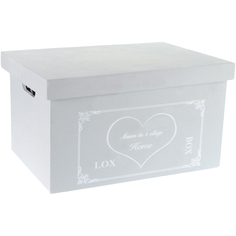 Ящик деревянный ZIHAN Heart L 42х31х24 см серый