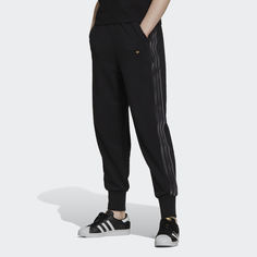 Брюки с манжетами и бархатными тремя полосками adidas Originals