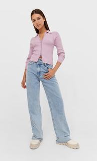 Stradivarius Кардиган С Застежкой На Молнию Сиреневый Xs