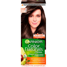 Краска для волос GARNIER COLOR NATURALS тон 4.00 Глубокий темно-каштановый