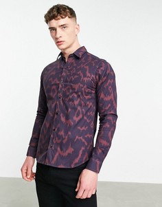 Супероблегающая рубашка с леопардовым принтом Bolongaro Trevor Kaleidoscope-Красный