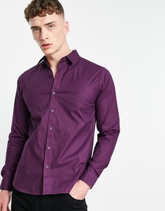 Классическая рубашка узкого кроя Bolongaro Trevor-Фиолетовый цвет