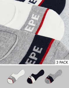 Набор спортивных носков темно-синего, серого и белого цветов Pepe Jeans Luneta-Серый