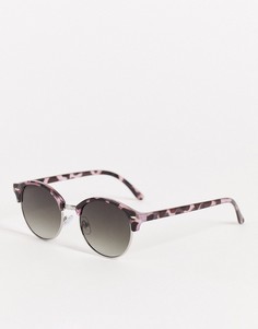 Розовые солнцезащитные очки в стиле ретро Topshop-Розовый цвет