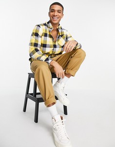 Желтая рубашка в клетку с длинными рукавами Carhartt WIP Keagan-Желтый