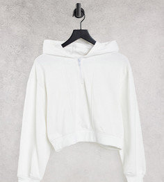 Белый худи со вставками от комплекта Threadbare Tall