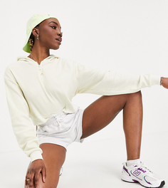 Белый укороченный худи из вафельной ткани (от комплекта) Threadbare Tall