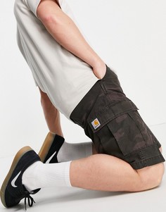 Шорты карго с черным камуфляжным принтом Carhartt WIP Aviation-Фиолетовый цвет