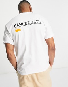Белая футболка с принтом Parlez Westerly-Белый