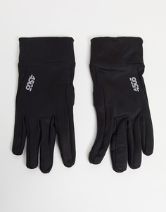 Черные спортивные перчатки для сенсорных экранов ASOS 4505-Черный