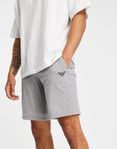 Серые шорты с логотипом-орлом Emporio Armani Bodywear Terry-Серый
