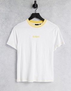 Свободная футболка с вышитым логотипом в пастельных тонах Kickers-Белый