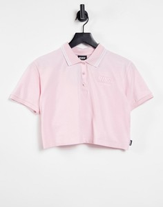 Укороченный топ-поло с логотипом на груди Minga London-Розовый цвет