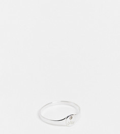 Кольцо из стерлингового серебра с искусственным бриллиантом для родившихся в апреле Kingsley Ryan Curve-Серебристый