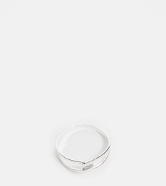 Кольцо из стерлингового серебра с переплетенным дизайном Kingsley Ryan Curve-Серебристый